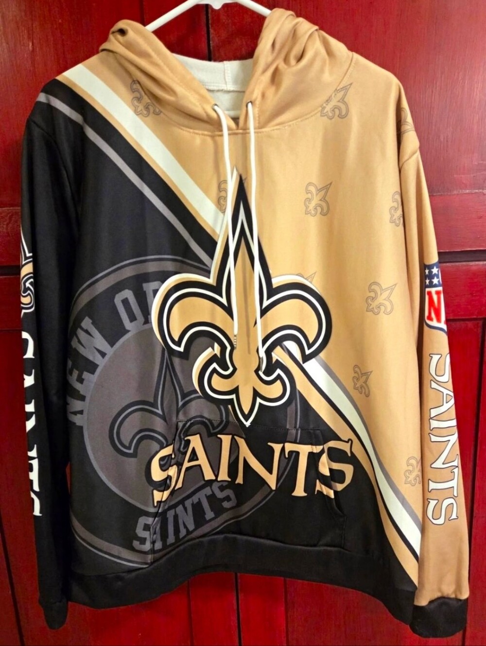 NFL Printed New Orleans Saints Pullover Hoodies No Tags - M/L